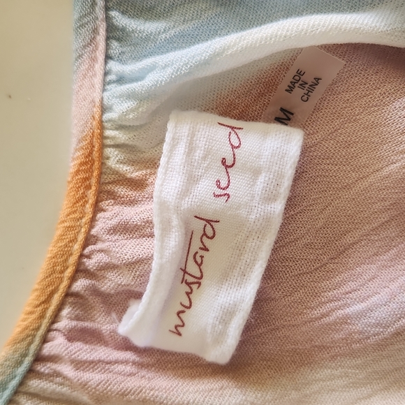 Mustard Seed EUC Spaghetti Straps Spring Summer Vacation Medium  Maxi Sundress - Picture 3 of 14